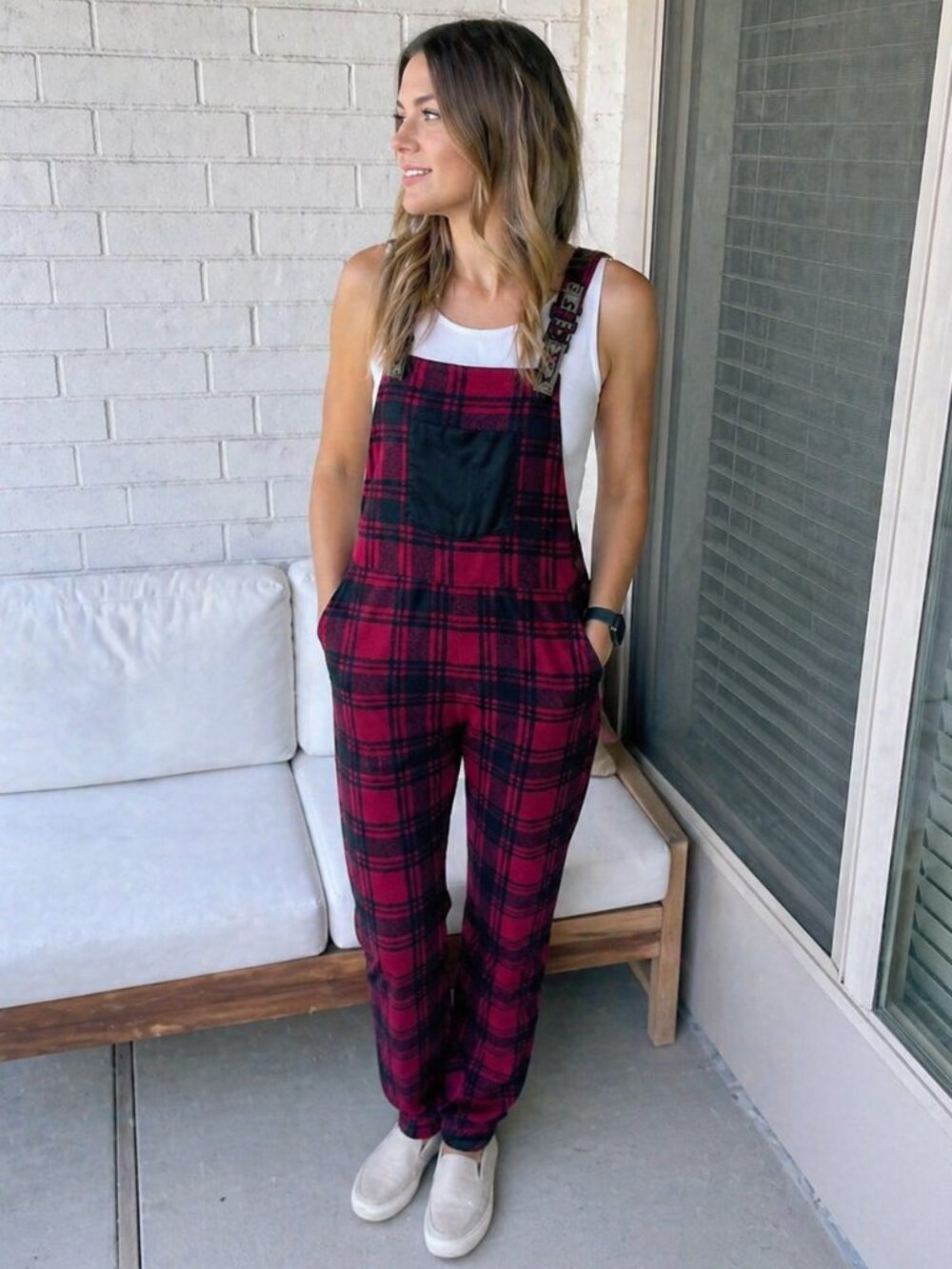 Kavu Women's Pocatello Fleece Jumper Overalls XS Plaid
